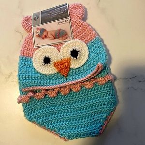 Hand Crocheted Hat & Diaper 2-Piece Set